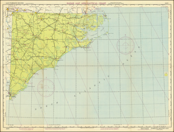 61-North Carolina, South Carolina and World War II Map By U.S. Coast & Geodetic Survey