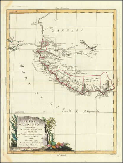 58-West Africa Map By Antonio Zatta