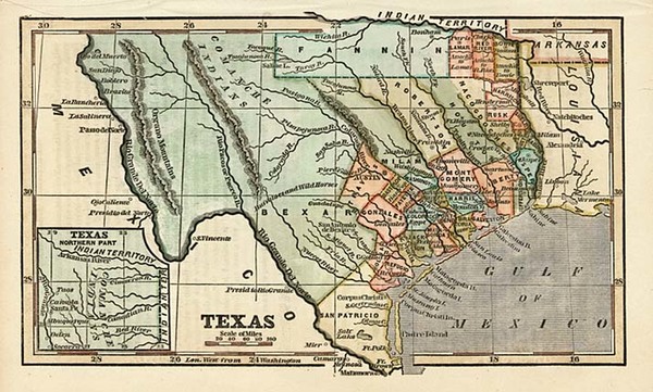 67-Texas Map By Ensign