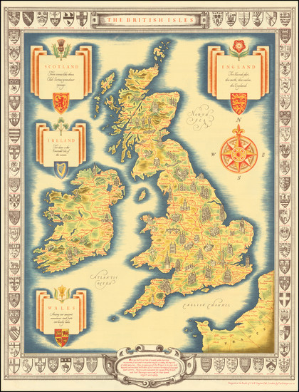 17-British Isles and Pictorial Maps Map By Cecil Meyer