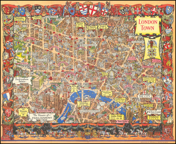 55-London and Pictorial Maps Map By Kerry Lee