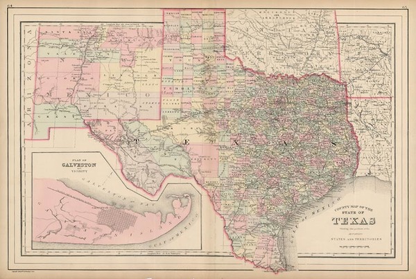 86-Texas, Plains and Southwest Map By William Bradley