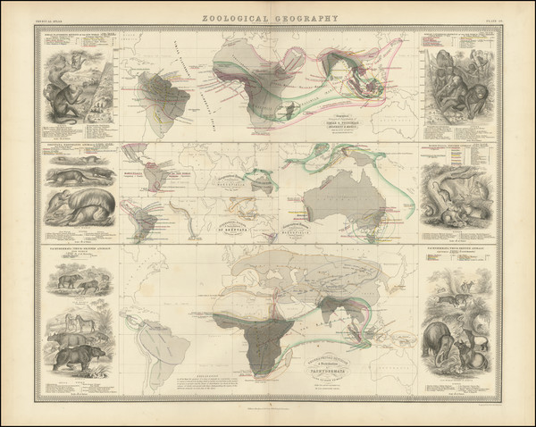 7-World and Natural History & Science Map By W. & A.K. Johnston