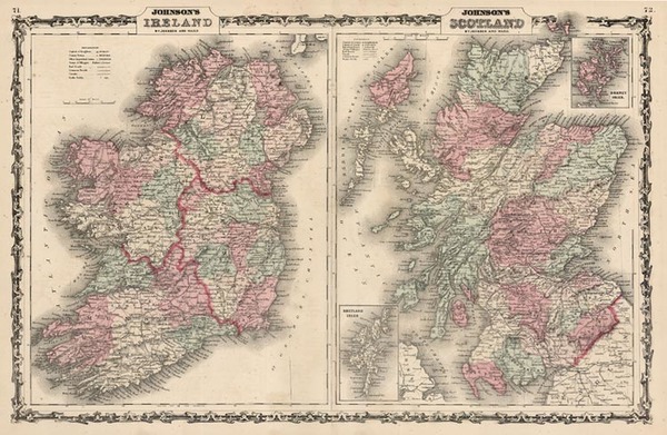 80-Europe and British Isles Map By Benjamin P Ward  &  Alvin Jewett Johnson