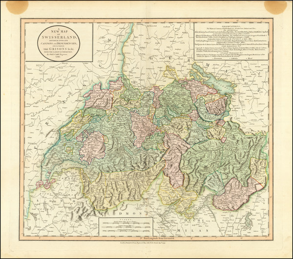 1-Switzerland Map By John Cary