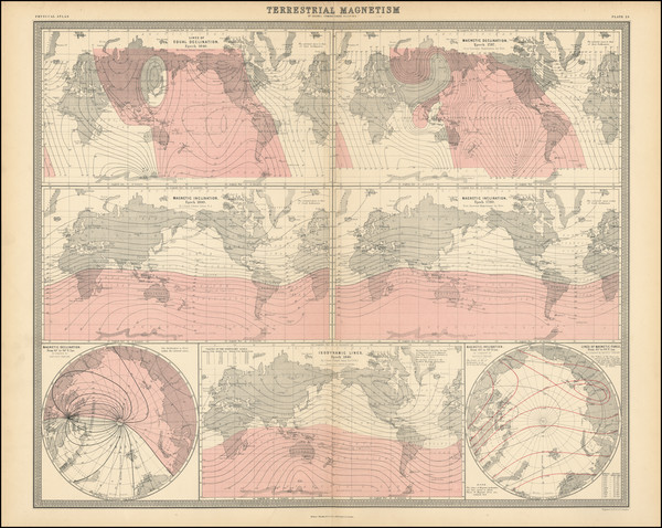 29-World Map By W. & A.K. Johnston / William Blackwood & Sons