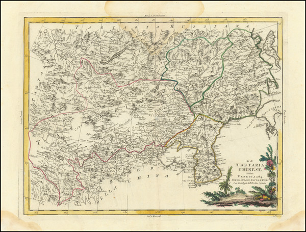 76-China, Korea and Central Asia & Caucasus Map By Antonio Zatta
