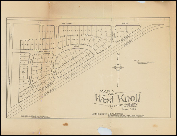 96-Los Angeles Map By Engineering Service Company