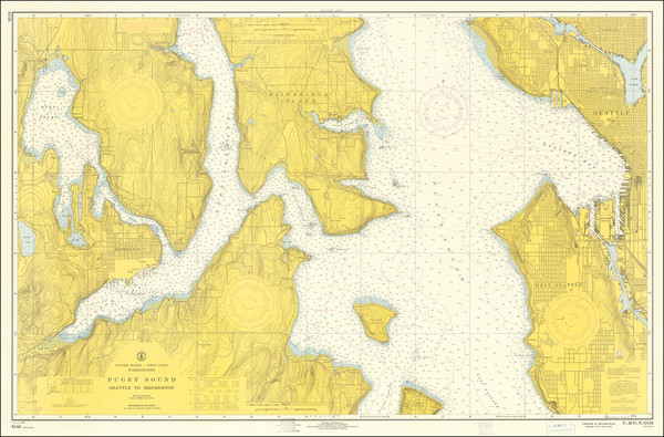 54-Washington Map By U.S. Coast & Geodetic Survey
