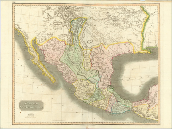 78-Texas, Plains, Southwest, Rocky Mountains and Mexico Map By John Thomson