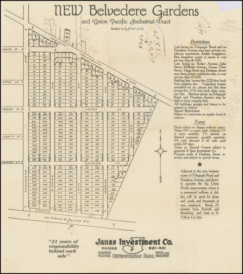 84-Los Angeles Map By Janss Investment Company