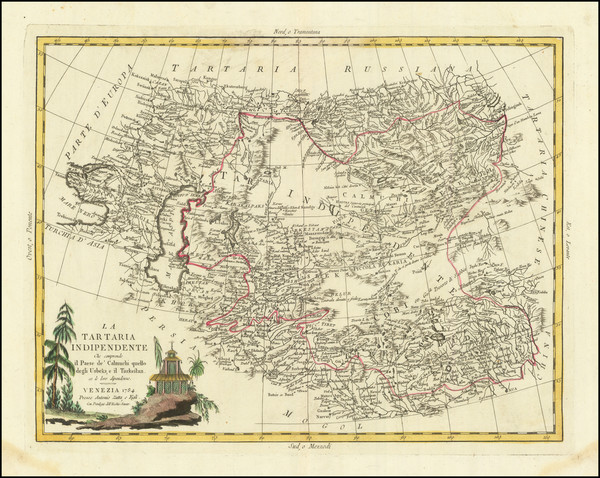 4-China, Central Asia & Caucasus and Russia in Asia Map By Antonio Zatta