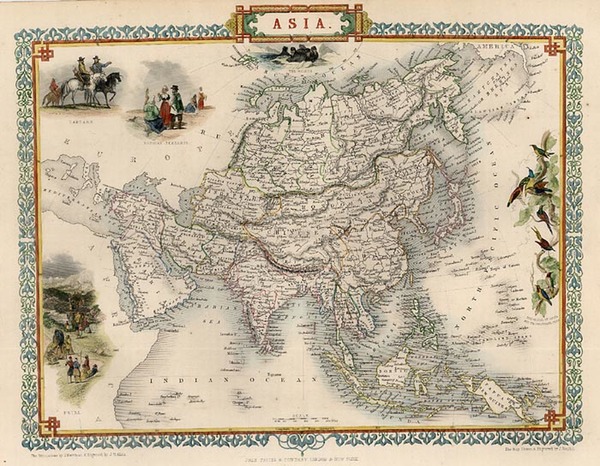 63-Asia and Asia Map By John Tallis