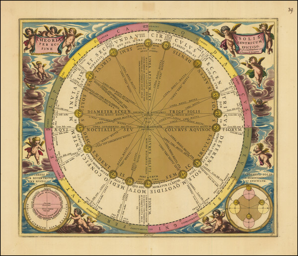89-Celestial Maps Map By Andreas Cellarius / Valk & Schenk