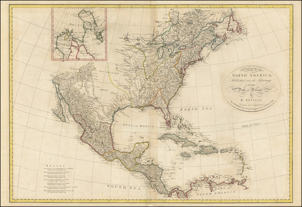 19-United States and North America Map By J. Harrison