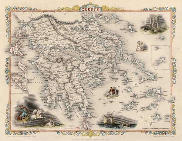 52-Europe, Mediterranean, Balearic Islands and Greece Map By John Tallis