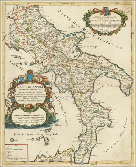 52-Southern Italy Map By Giacomo Giovanni Rossi