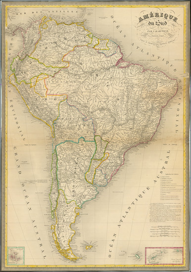 60-South America Map By J. Andriveau-Goujon