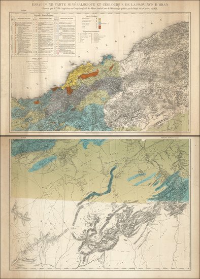 34-North Africa and Geological Map By Depot de la Guerre