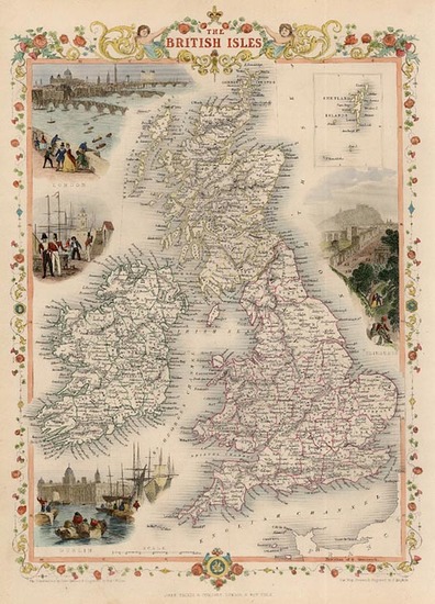 57-Europe and British Isles Map By John Tallis