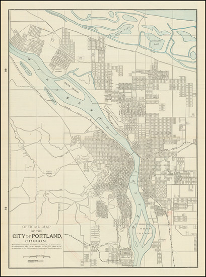 5-Oregon Map By George F. Cram