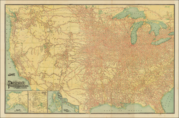 8-United States Map By New England Railway Publishing Company