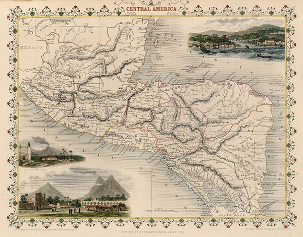 97-Central America Map By John Tallis