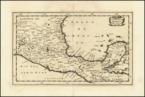 8-Mexico Map By Nicolas Sanson / Adam Friedrich Zurner