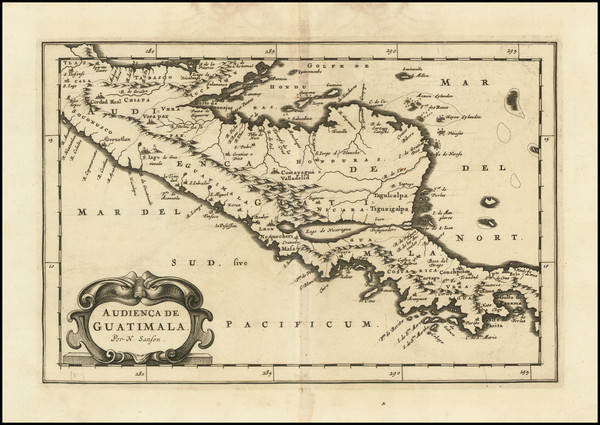 5-Central America Map By Nicolas Sanson / Adam Friedrich Zurner