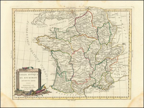 58-France Map By Antonio Zatta