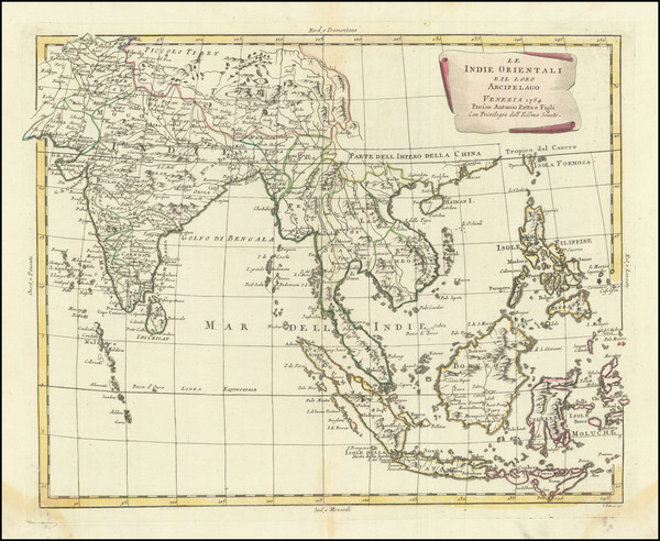 1-India, Southeast Asia, Philippines, Indonesia and Thailand, Cambodia, Vietnam Map By Antonio Za