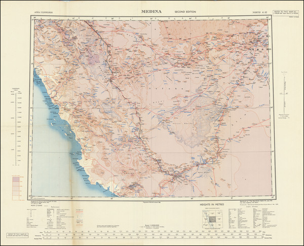 46-Arabian Peninsula Map By Geographical Section, War Office (UK)