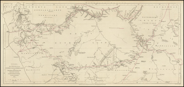 14-South Africa Map By John Arrowsmith  &  Robert Moffat