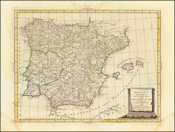 22-Spain and Portugal Map By Antonio Zatta