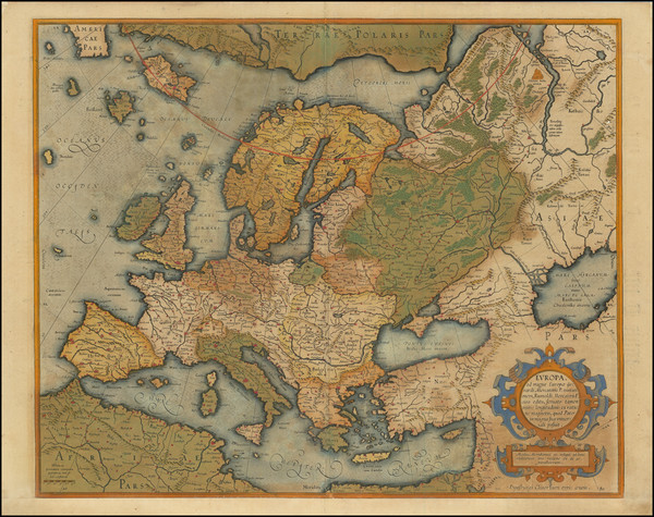 47-Europe Map By Gerhard Mercator