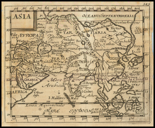 84-Asia and Korea Map By Johann Christoph Beer