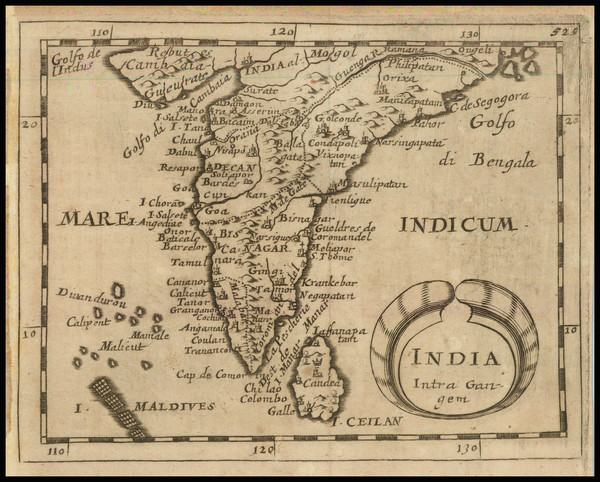 53-India Map By Johann Christoph Beer