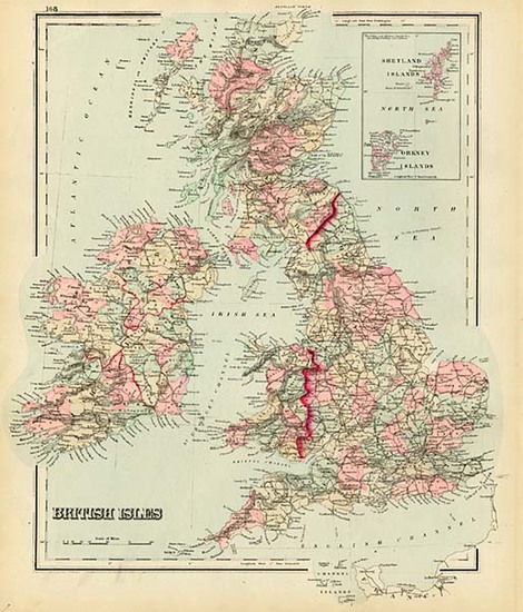7-Europe and British Isles Map By Frank A. Gray