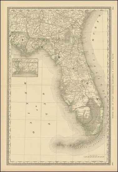 36-Florida Map By Rand McNally & Company