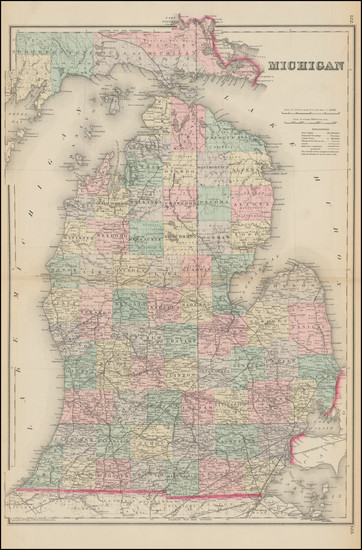 49-Michigan Map By O.W. Gray