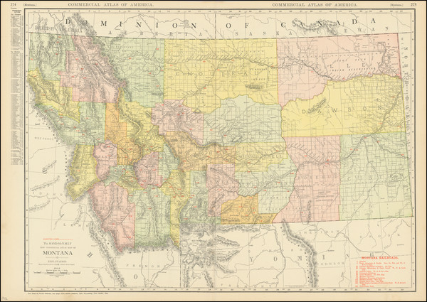 39-Montana Map By Rand McNally & Company