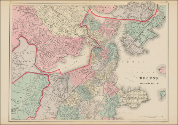 15-Boston Map By O.W. Gray