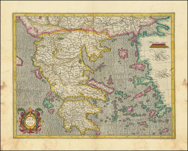 26-Greece Map By  Gerard Mercator