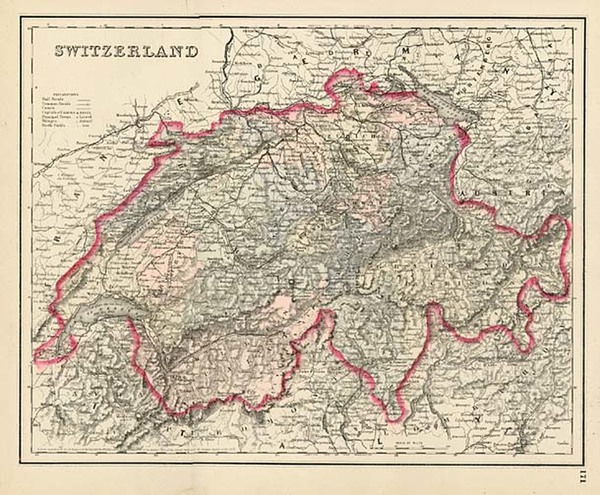 60-Europe and Switzerland Map By O.W. Gray