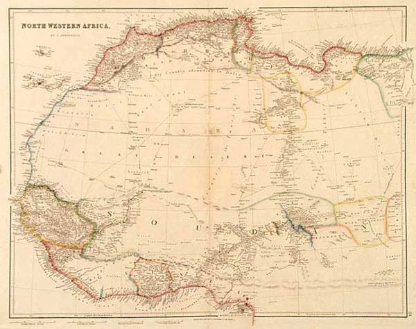 69-Africa, North Africa and West Africa Map By John Arrowsmith