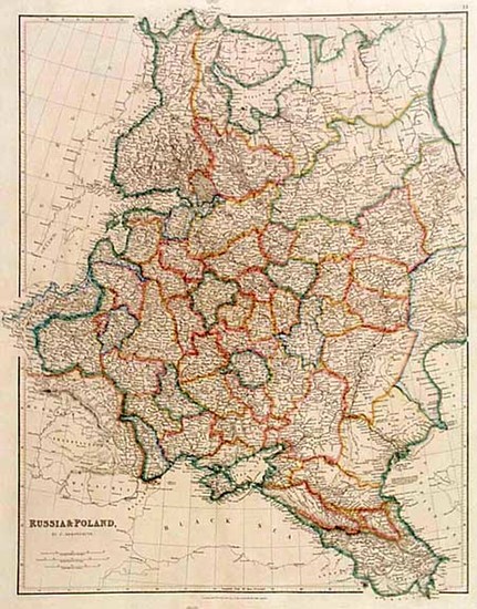 44-Europe, Poland and Russia Map By John Arrowsmith