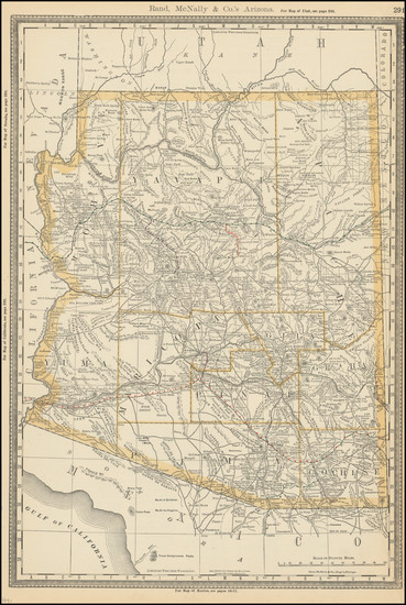 33-Arizona Map By Rand McNally & Company