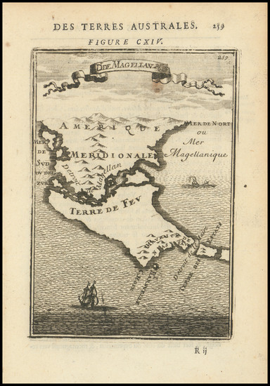 49-Argentina and Chile Map By Alain Manesson Mallet