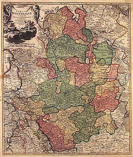 18-Europe and Germany Map By Johann Baptist Homann