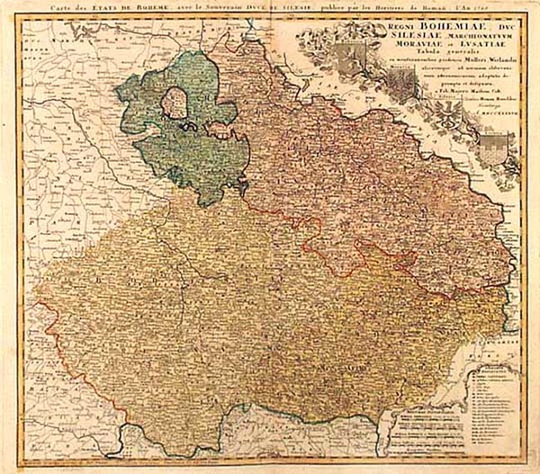 77-Europe, Poland, Czech Republic & Slovakia and Germany Map By Johann Baptist Homann